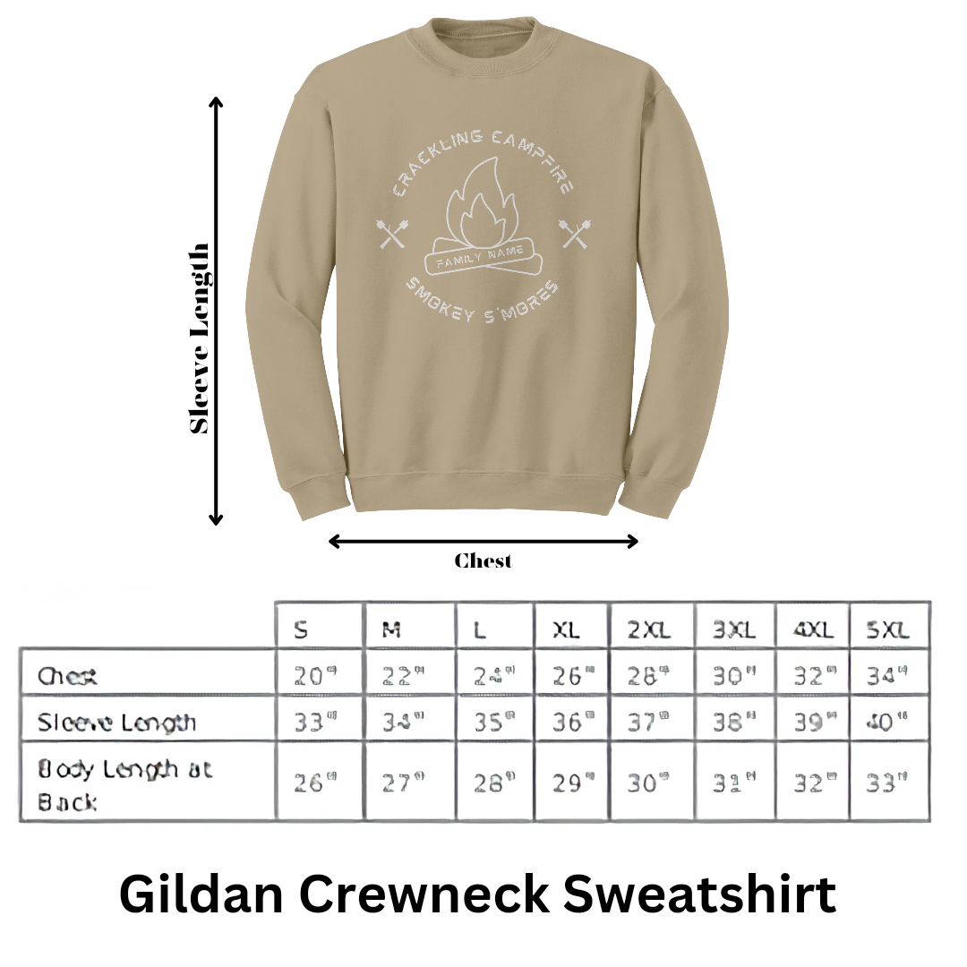 Personalized Crackling Campfire Smokey S'mores Sweatshirt
