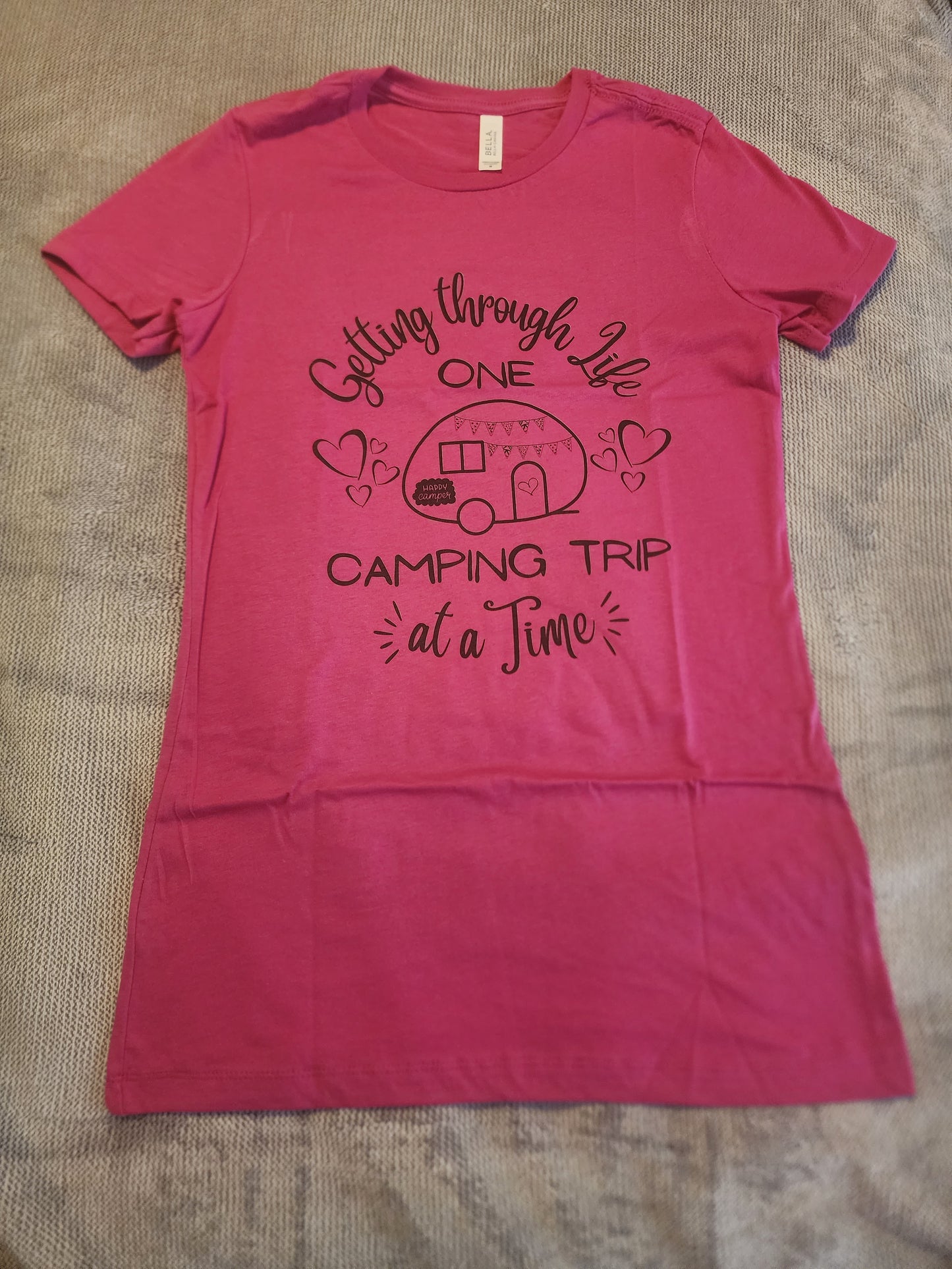 Getting through Life One Camping Trip at a Time Camping Shirt, Cute Camping Tee, Funny Camp Tshirt, Adventure Shirt, Nature Lover Tee, Gift for Campers