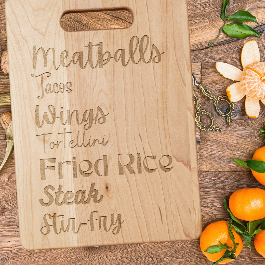 Kitchen Cutting Board, Home Decor, New Home Gift, Housewarming Gift, Gift for Mom, Cookbook Lover