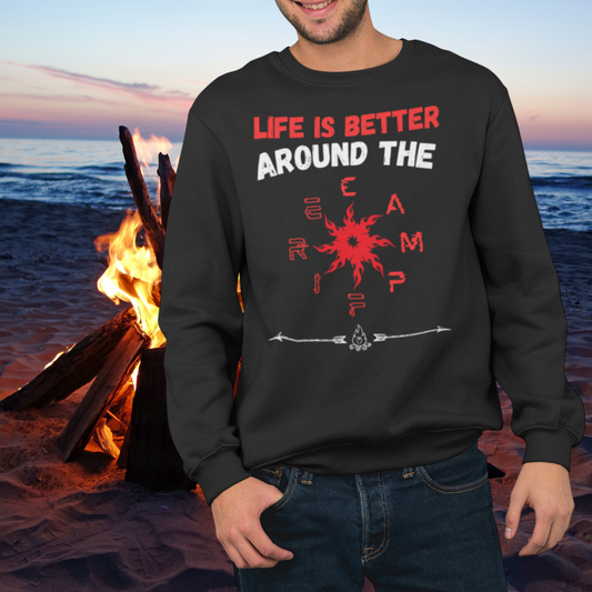 Campfire Sweatshirt, Camping Sweatshirt, Campfire Shirt, Outdoors Sweatshirt, Hiking Sweater, Gift for Campers, Gift for Him