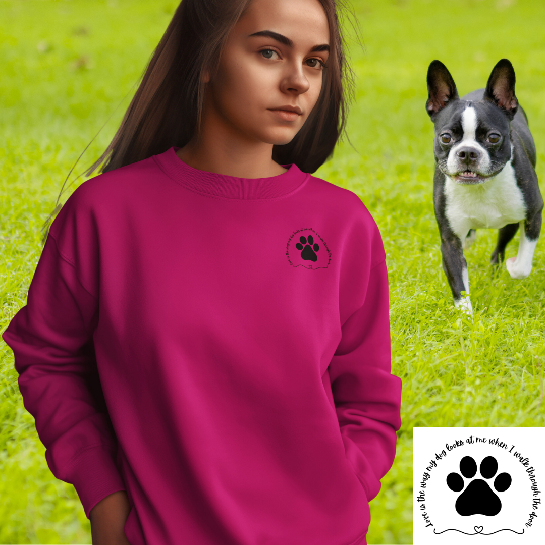 Dog Mom Sweatshirt, Minimalist Dog Lover Sweater, Animal Lover Sweatshirt, Paw Sweatshirt, Dog Mama Sweater, Dog Mom Gift, Pet Lover Gift