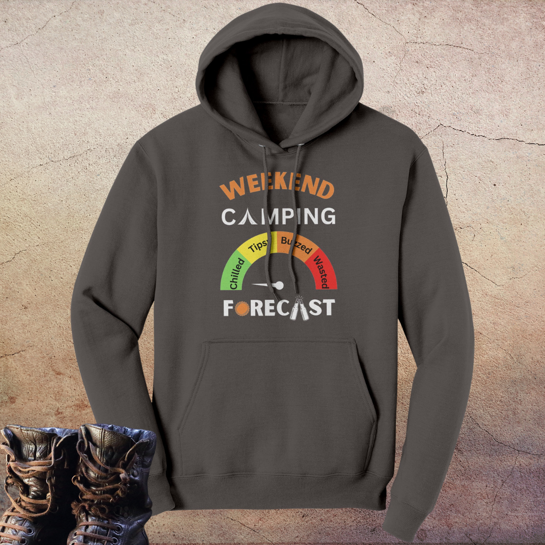 Weekend Camping Forecast Hoodie, Funny Camping Hooded Sweatshirt, Beer Drinking Hoodie, Campfire Sweatshirt, Alcohol Shirt, Gift for Campers