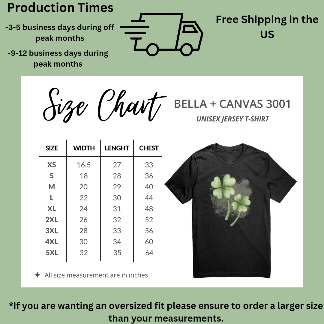 St Patrick's Day Shirt, Shamrock Lucky Tshirt, St Paddy's Day Irish Clothing, Cute Clover Shirt, Gift for Gardener, Nature Lover Gift