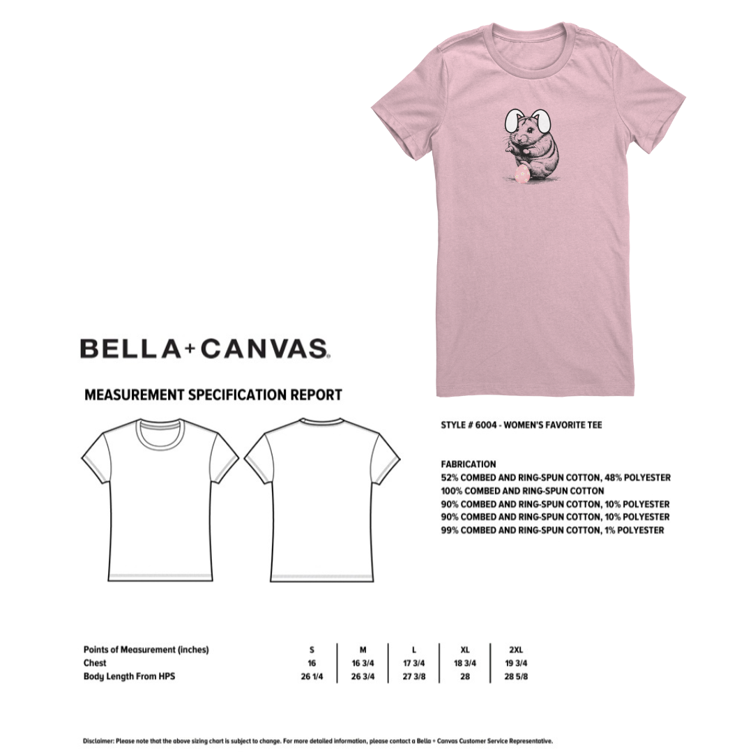 Cute Women's Easter Shirt, Hamster Shirt, Bunny Ears Tshirt, Easter Gift for Her, Easter Apparel, Rodent Collection