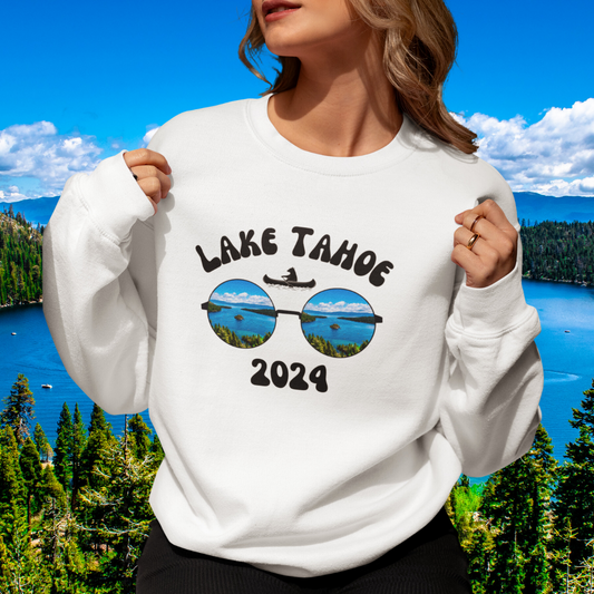 Lake Tahoe Sweatshirt with custom year, Lake Tahoe Sweater, Lake Tahoe Vacation, Lake Tahoe Clothing, Lake Life Clothing, Gift for Him/Her