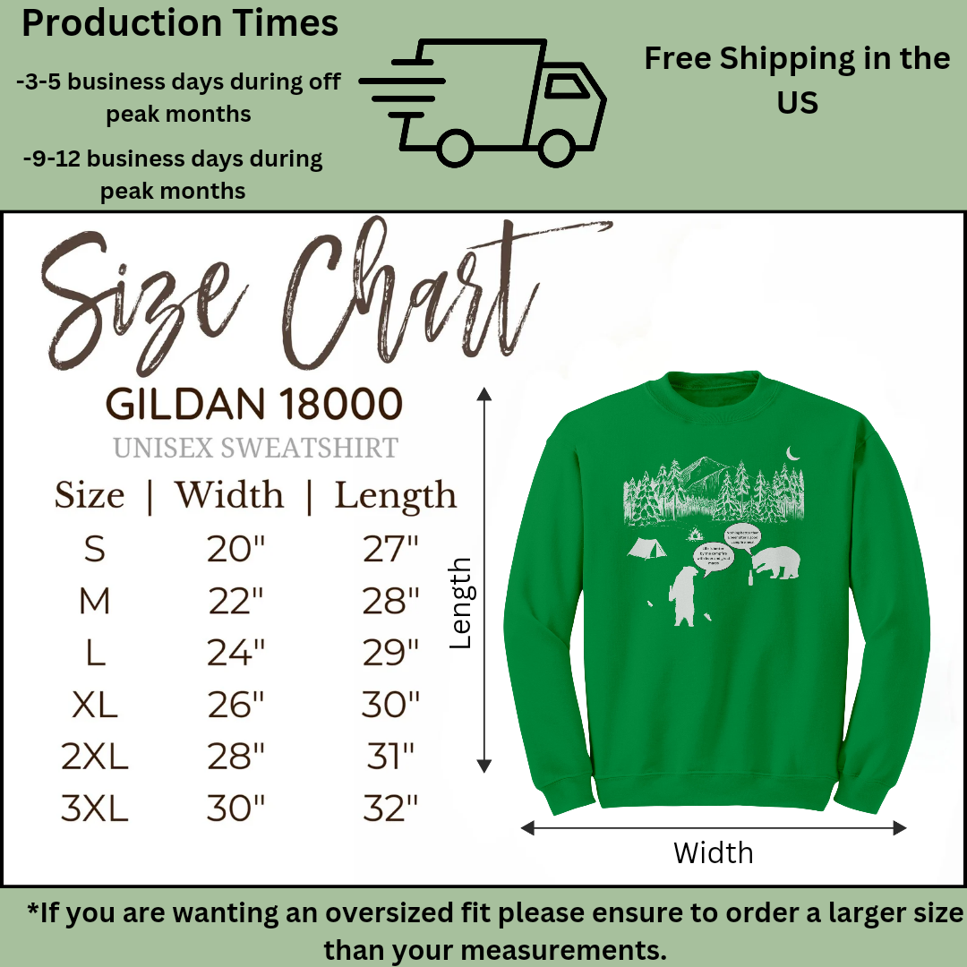 Campfire Bear Meal Ending Sweatshirt, Funny Camping Sweatshirt, Caravan/RV Sweater, Outdoors Shirt, Hiking Sweatshirt, Gift for Campers