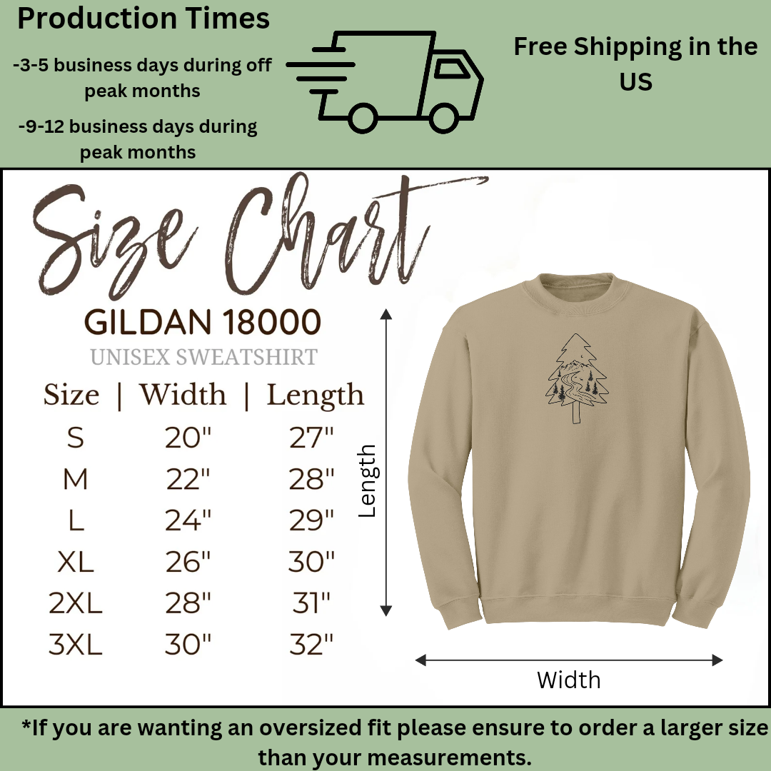 Camping Sweatshirt, Pine Tree Camp Sweater, Hiking Sweatshirt, Outdoorsy Sweater, Nature Lover Gift, Adventure Sweatshirt, Christmas Sweater