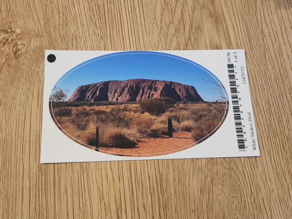 Uluru Sticker, Bucket List Sticker, Australian Outback Sticker, Australian Landmark Holiday Photo, Travel Sticker, Vacation Photo, Gift for Traveler