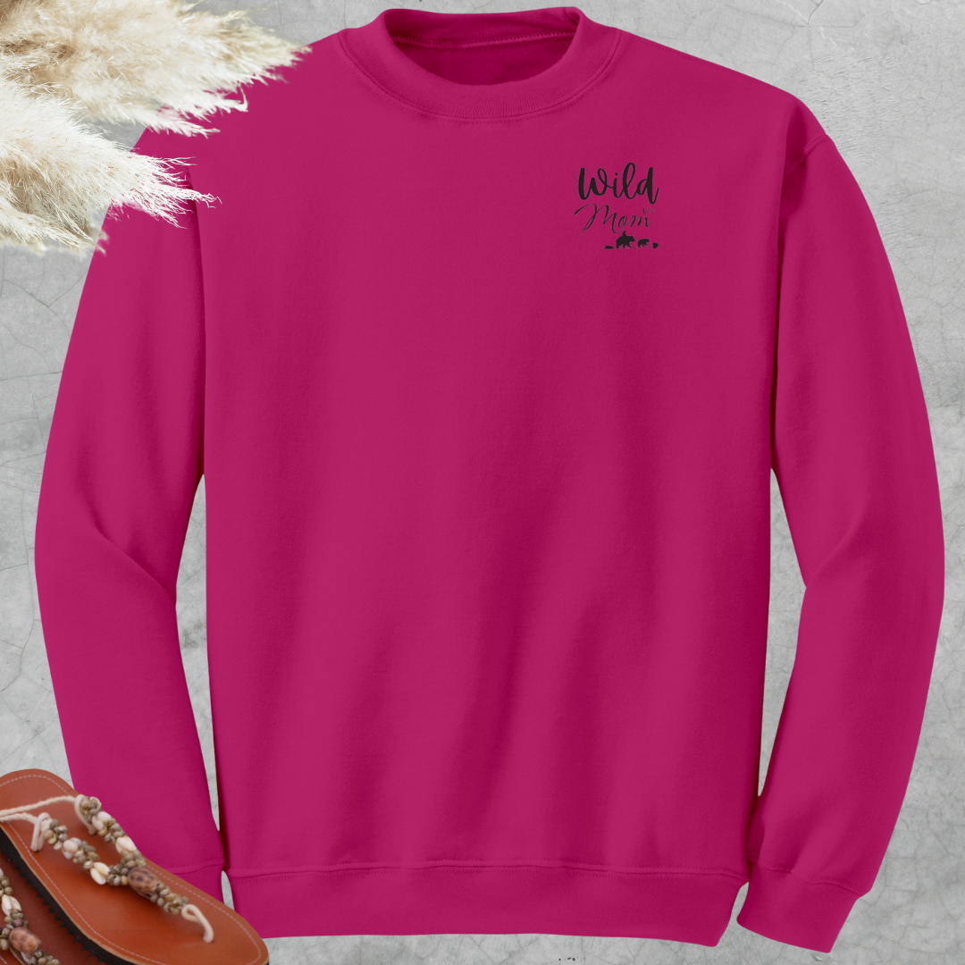 Custom Wild Mom Life Sweatshirt, Minimalist Mom Life Crewneck Sweater, Mom Shirt, Mother's Day Gift, Gift for Mom