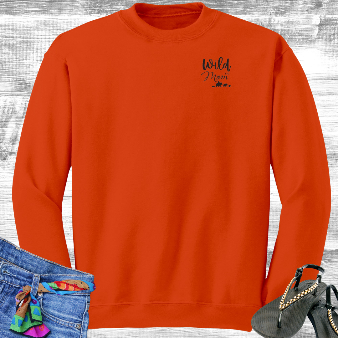 Custom Wild Mom Life Sweatshirt, Minimalist Mom Life Crewneck Sweater, Mom Shirt, Mother's Day Gift, Gift for Mom