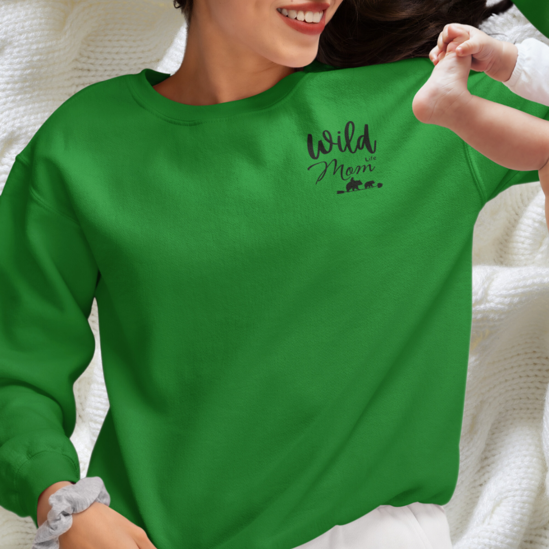 Custom Wild Mom Life Sweatshirt, Minimalist Mom Life Crewneck Sweater, Mom Shirt, Mother's Day Gift, Gift for Mom