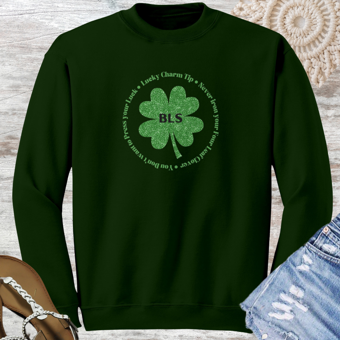 Funny Four Leaf Clover Sweatshirt, Lucky Charm Clover Sweater, St Patrick's Day Sweatshirt, Personalized Clover Shirt, St Paddy's Day Irish Sweater