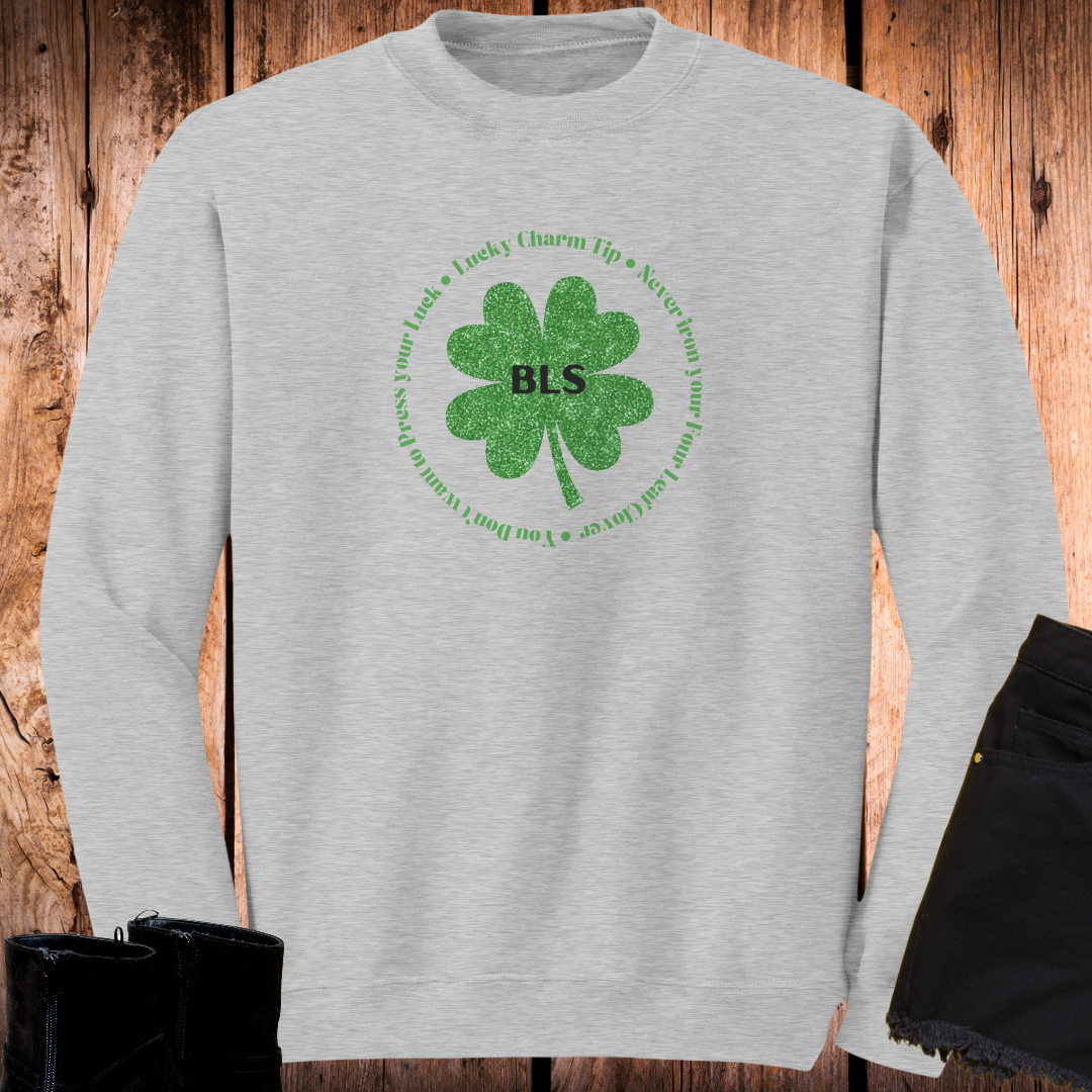 Funny Four Leaf Clover Sweatshirt, Lucky Charm Clover Sweater, St Patrick's Day Sweatshirt, Personalized Clover Shirt, St Paddy's Day Irish Sweater
