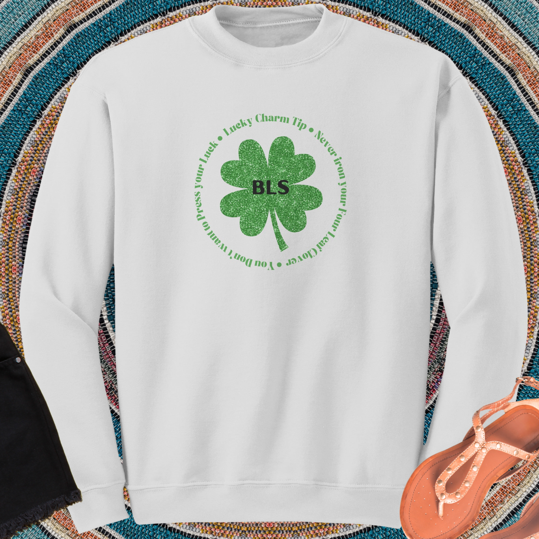Funny Four Leaf Clover Sweatshirt, Lucky Charm Clover Sweater, St Patrick's Day Sweatshirt, Personalized Clover Shirt, St Paddy's Day Irish Sweater
