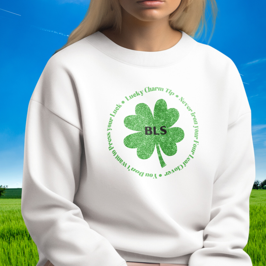 Funny Four Leaf Clover Sweatshirt, Lucky Charm Clover Sweater, St Patrick's Day Sweatshirt, Personalized Clover Shirt, St Paddy's Day Irish Sweater