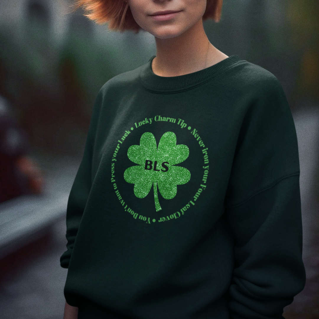 Funny Four Leaf Clover Sweatshirt, Lucky Charm Clover Sweater, St Patrick's Day Sweatshirt, Personalized Clover Shirt, St Paddy's Day Irish Sweater