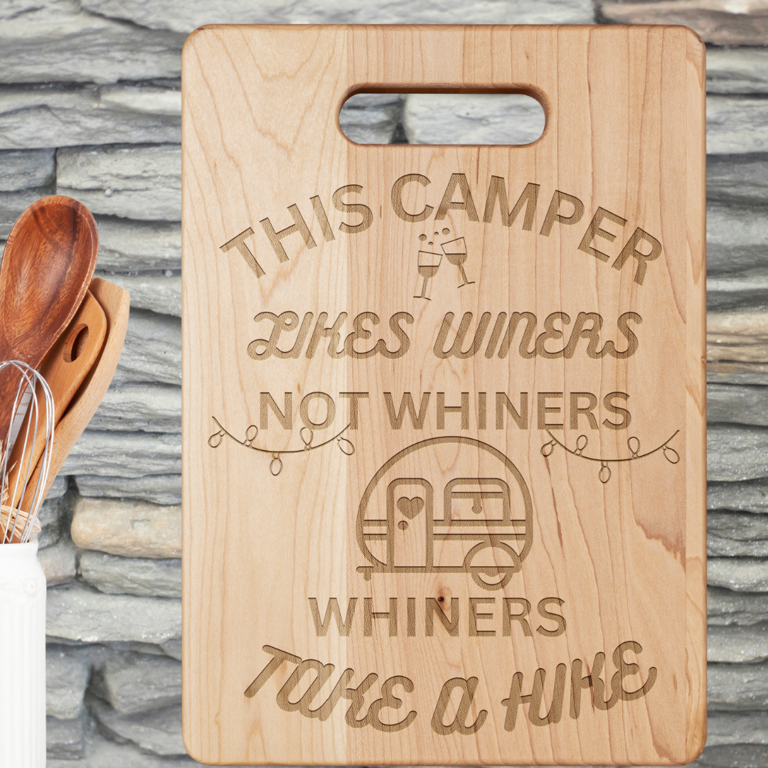 Camper Cutting Board, Winers not Whiners Funny Cheese Board, RV Cutting Board, Camping Gear, RV Accessories