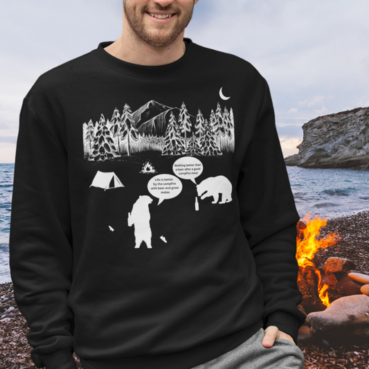 Campfire Bear Meal Ending Sweatshirt, Funny Camping Sweatshirt, Caravan/RV Sweater, Outdoors Shirt, Hiking Sweatshirt, Gift for Campers