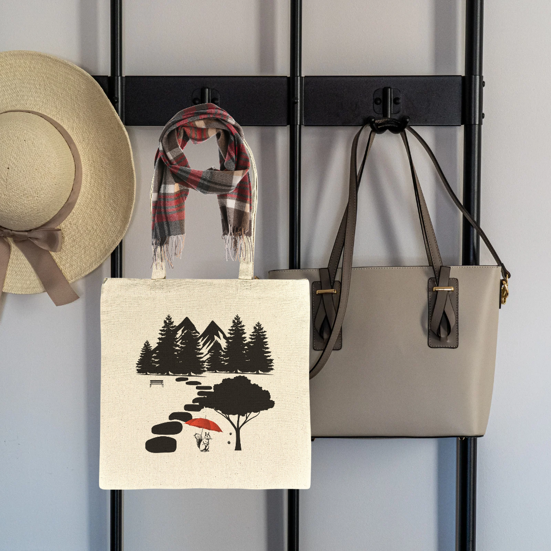 Squirrel Lover Tote Bag, Animal Lover Bag, Nature Lover Gift, Cottagecore Bag, Reusable Grocery Bag, Gift for Squirrel Lover, Recycled Eco-Friendly Bag