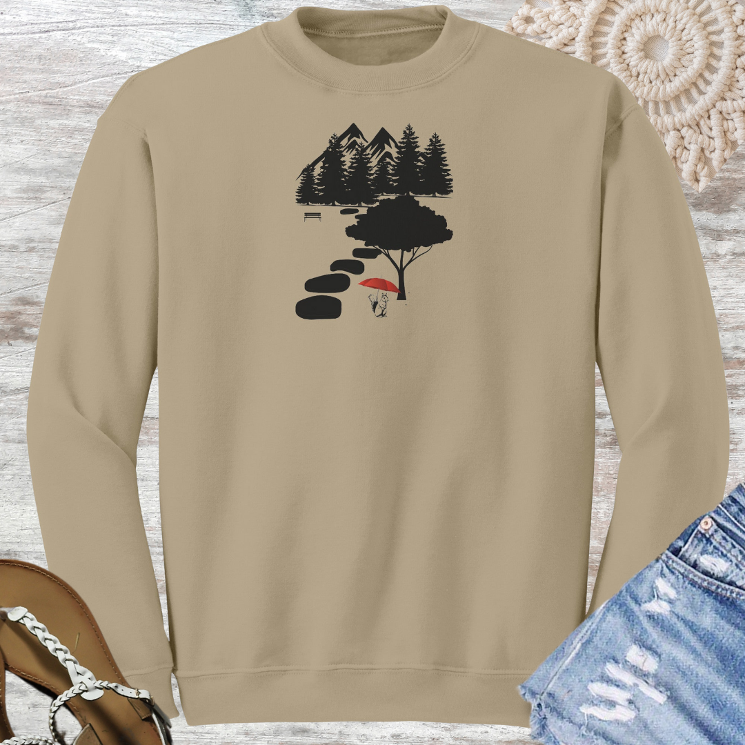 Squirrel Sweatshirt, Animal Lover Sweater, Nature Lover Gift, Women's Crewneck Sweatshirt, Outdoorsy Sweater, Gift for Campers