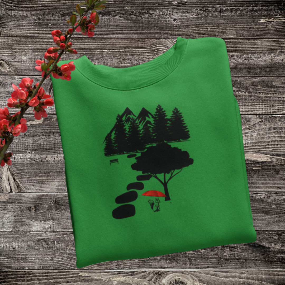 Squirrel Sweatshirt, Animal Lover Sweater, Nature Lover Gift, Women's Crewneck Sweatshirt, Outdoorsy Sweater, Gift for Campers