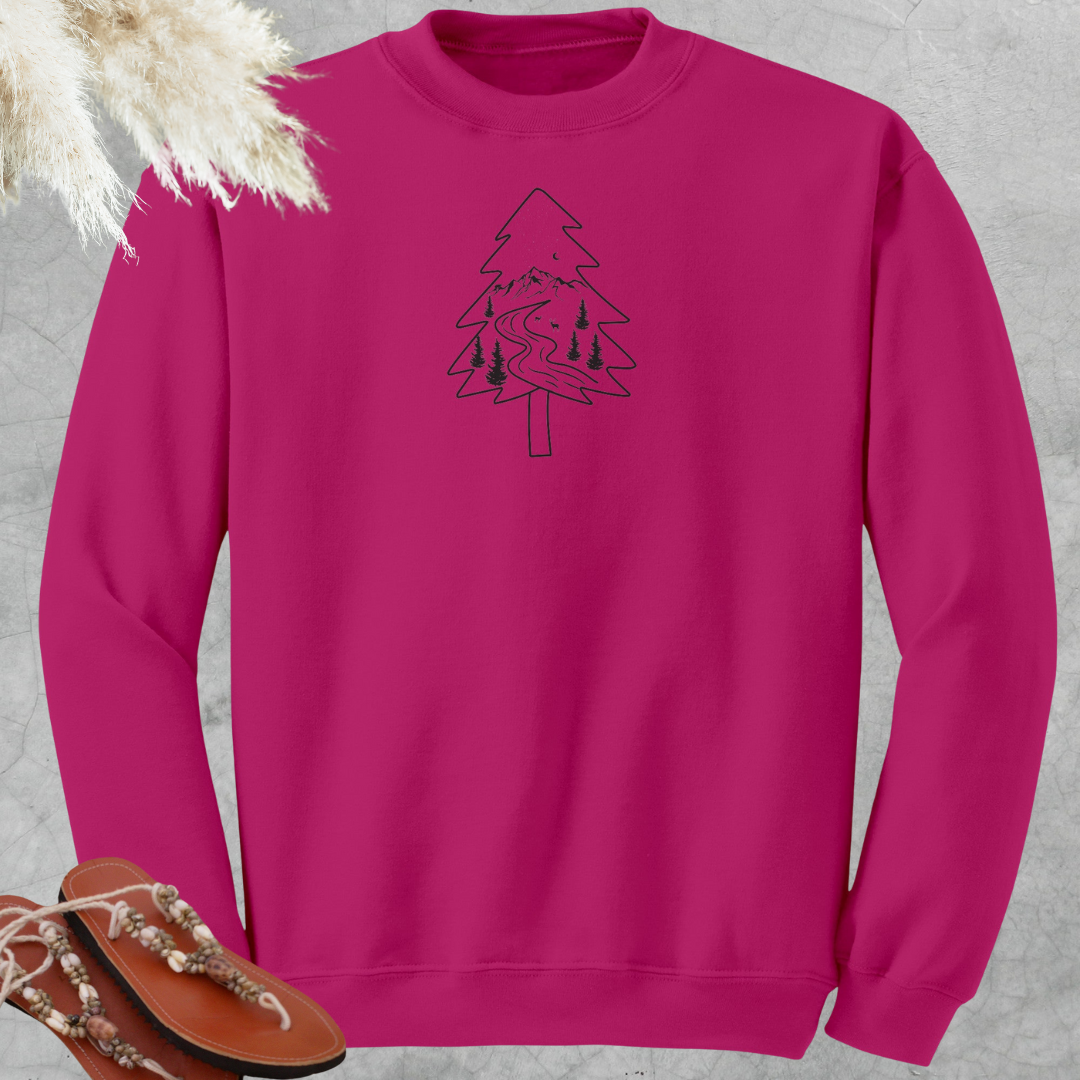 Camping Sweatshirt, Pine Tree Camp Sweater, Hiking Sweatshirt, Outdoorsy Sweater, Nature Lover Gift, Adventure Sweatshirt, Christmas Sweater