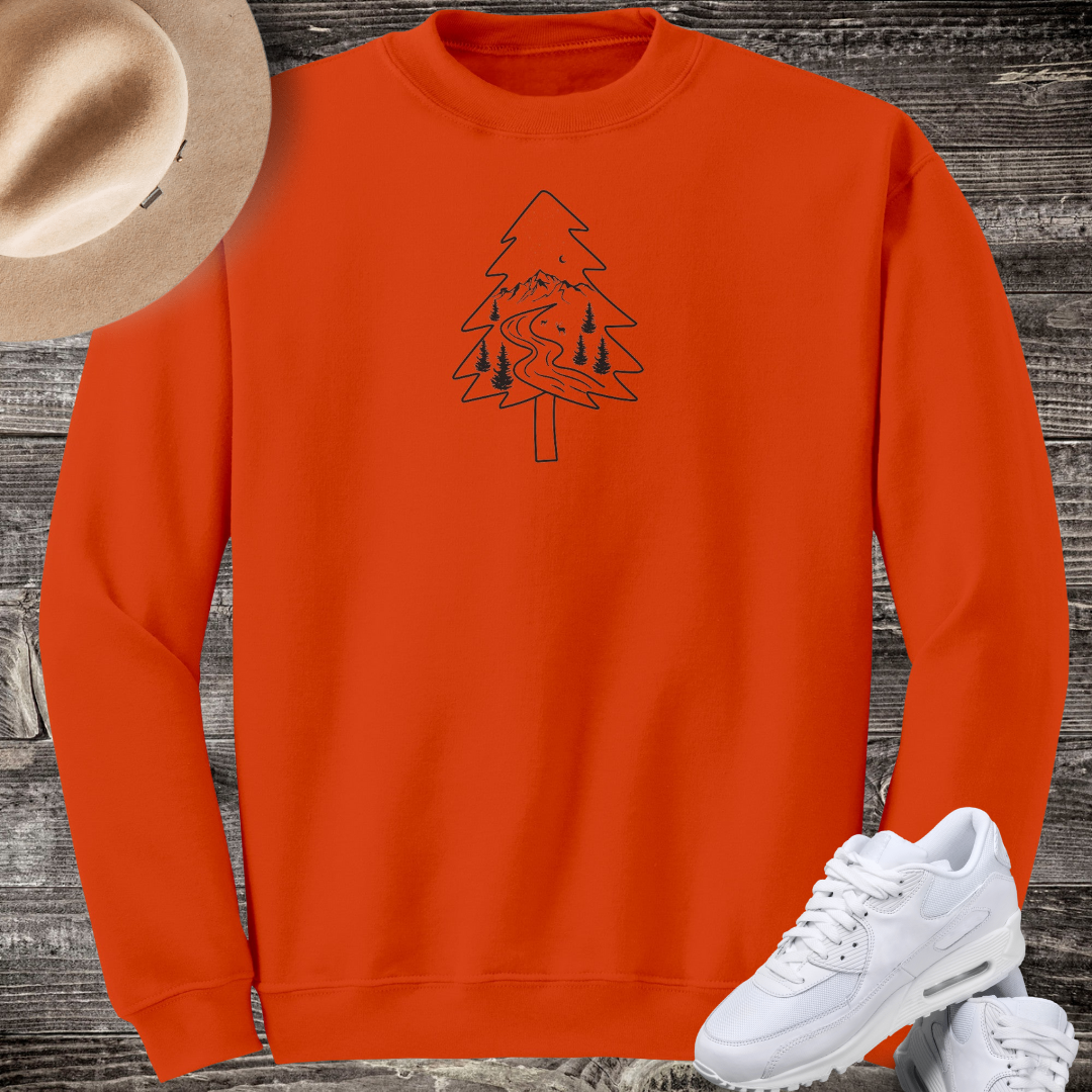 Camping Sweatshirt, Pine Tree Camp Sweater, Hiking Sweatshirt, Outdoorsy Sweater, Nature Lover Gift, Adventure Sweatshirt