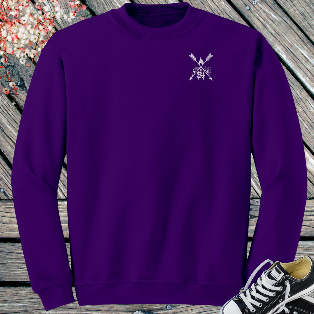 Camping Sweatshirt, Hiking Sweater, Minimalist Camping Sweatshirt, Nature Shirt, Outdoors Sweatshirt, Mountain Shirt, Campfire Sweatshirt, Gift for Campers
