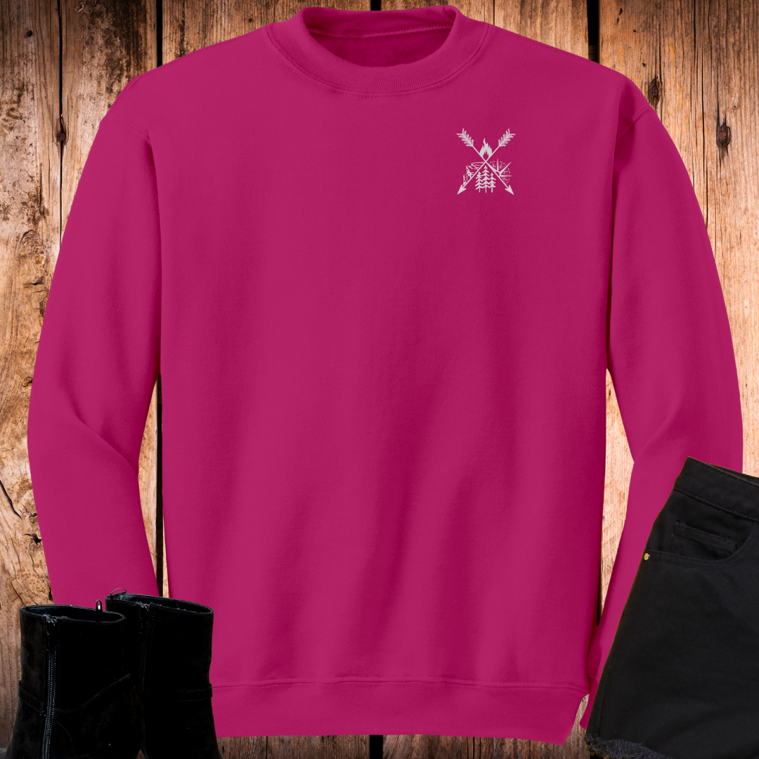 Camping Sweatshirt, Hiking Sweater, Minimalist Camping Sweatshirt, Nature Shirt, Outdoors Sweatshirt, Mountain Shirt, Campfire Sweatshirt, Gift for Campers