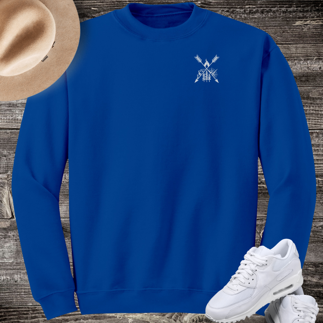 Camping Sweatshirt, Hiking Sweater, Minimalist Camping Sweatshirt, Nature Shirt, Outdoors Sweatshirt, Mountain Shirt, Campfire Sweatshirt, Gift for Campers