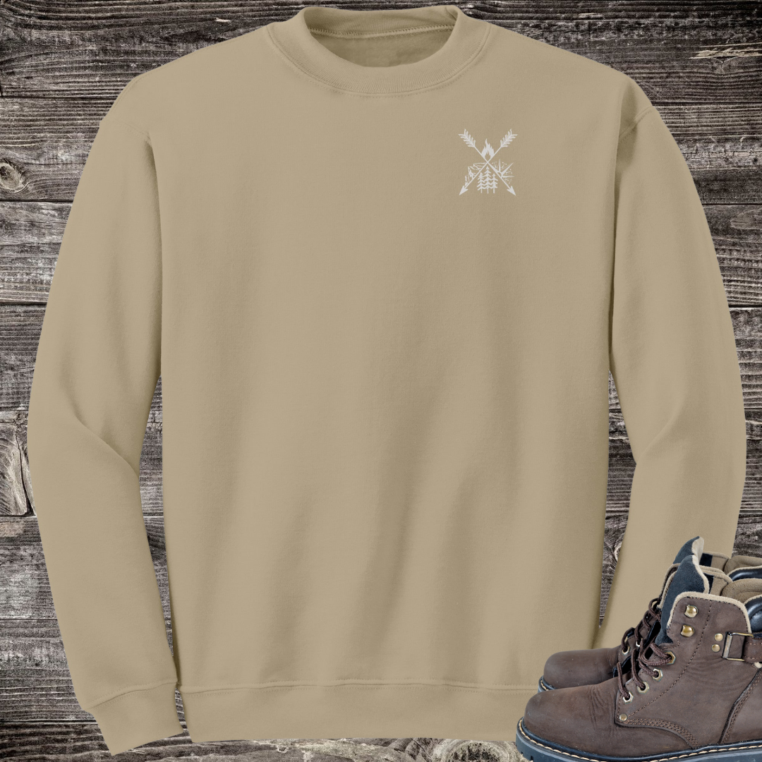 Camping Sweatshirt, Hiking Sweater, Minimalist Camping Sweatshirt, Nature Shirt, Outdoors Sweatshirt, Mountain Shirt, Campfire Sweatshirt, Gift for Campers