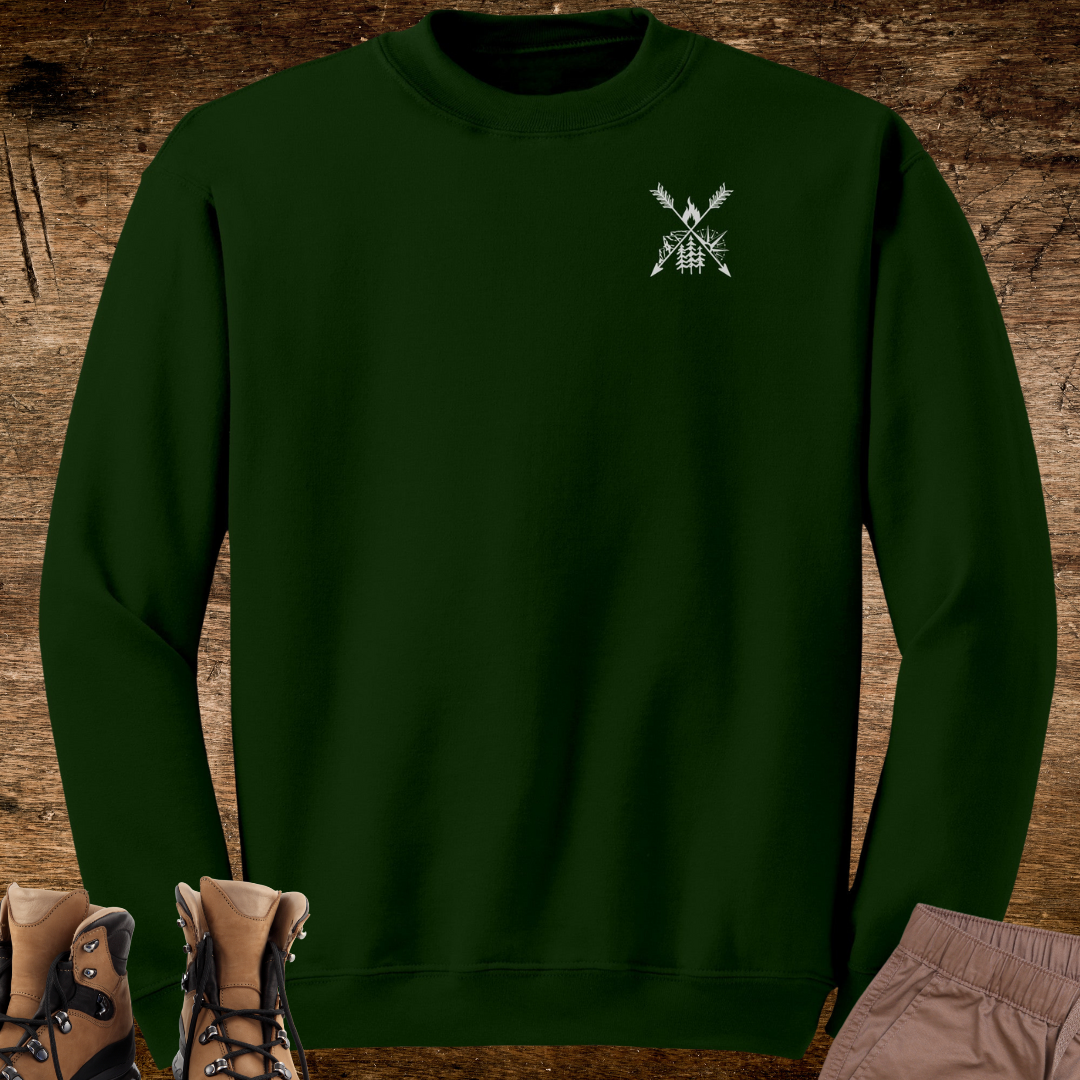 Camping Sweatshirt, Hiking Sweater, Minimalist Camping Sweatshirt, Nature Shirt, Outdoors Sweatshirt, Mountain Shirt, Campfire Sweatshirt, Gift for Campers