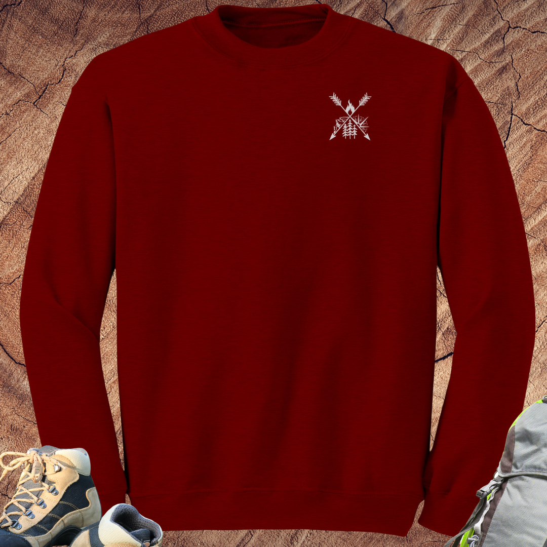Camping Sweatshirt, Hiking Sweater, Minimalist Camping Sweatshirt, Nature Shirt, Outdoors Sweatshirt, Mountain Shirt, Campfire Sweatshirt, Gift for Campers