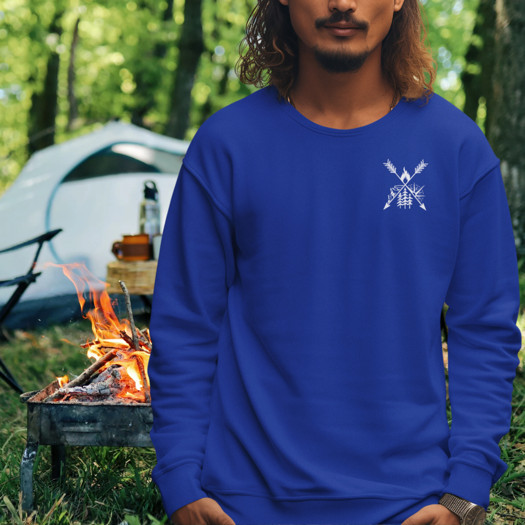 Camping Sweatshirt, Hiking Sweater, Minimalist Camping Sweatshirt, Nature Shirt, Outdoors Sweatshirt, Mountain Shirt, Campfire Sweatshirt, Gift for Campers