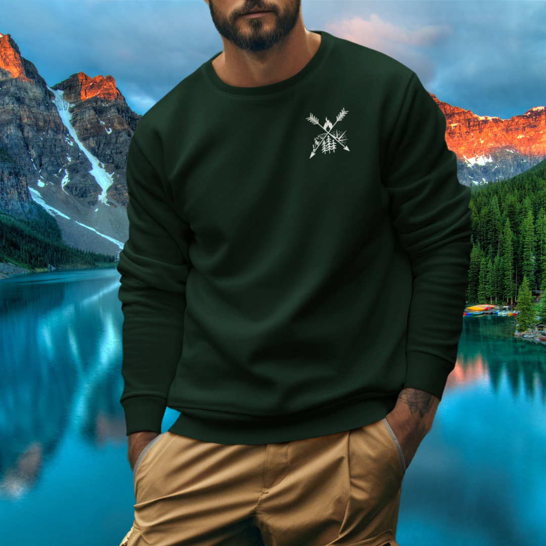 Camping Sweatshirt, Hiking Sweater, Minimalist Camping Sweatshirt, Nature Shirt, Outdoors Sweatshirt, Mountain Shirt, Campfire Sweatshirt, Gift for Campers