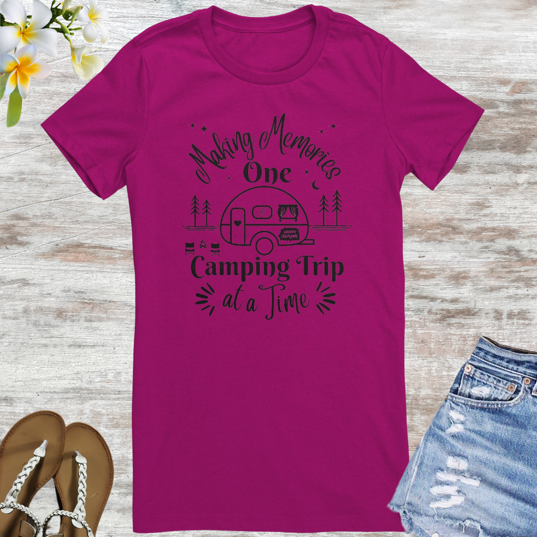 Making Memories One Camping Trip at a Time Camp T-shirt, RV Shirt, Caravan Shirt, Road Trip Shirt, Happy Camper Tee, Gift for Camper