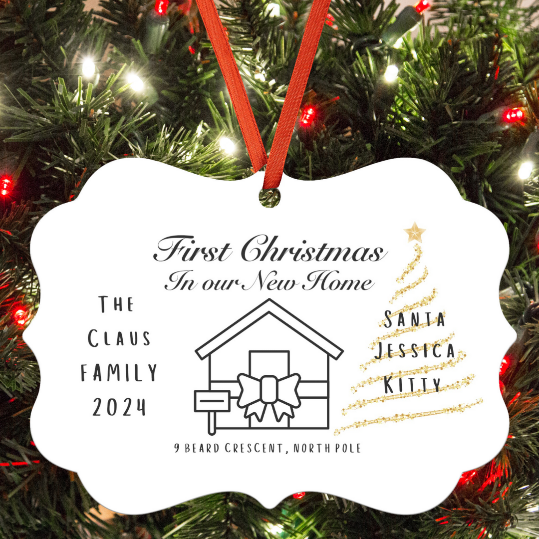 Personalized Christmas Tree Ornament, New Home Christmas Ornament, Housewarming Gift, New House Gift