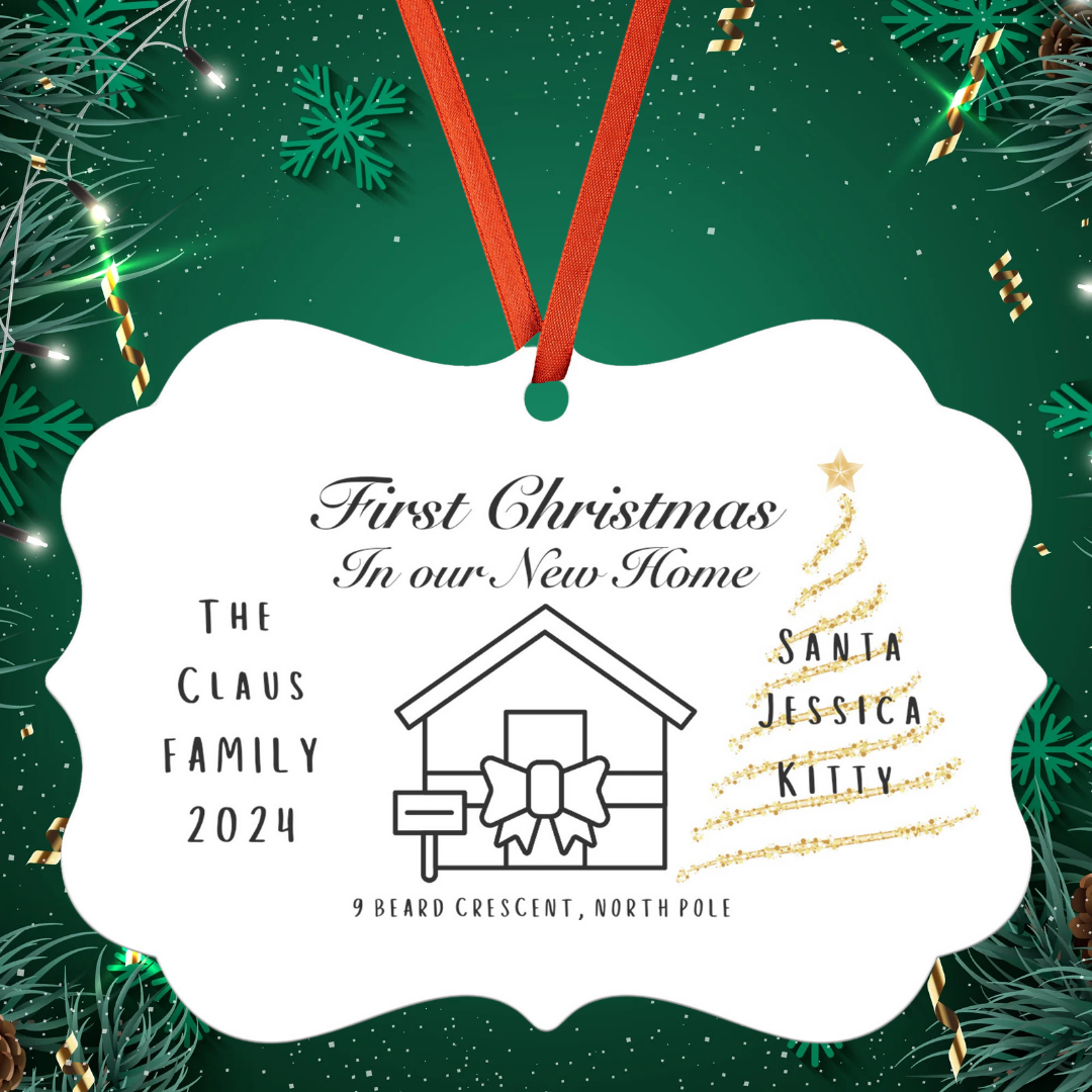 Personalized Christmas Tree Ornament, New Home Christmas Ornament, Housewarming Gift, New House Gift