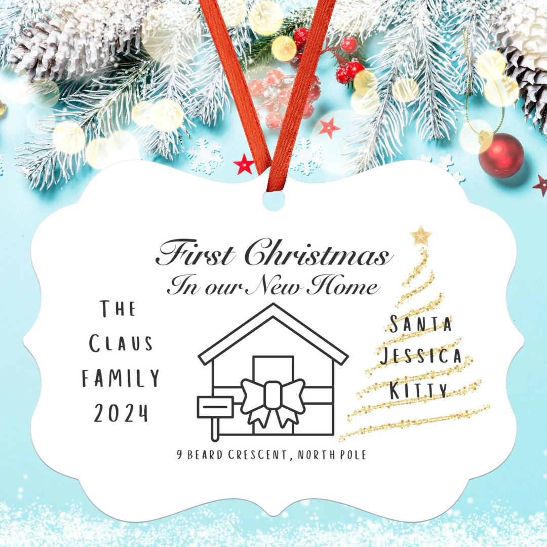 Personalized Christmas Tree Ornament, New Home Christmas Ornament, Housewarming Gift, New House Gift