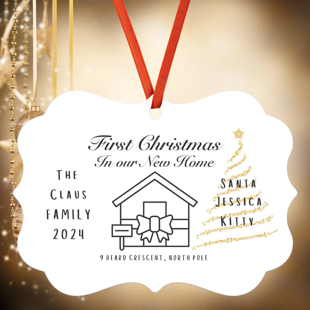Personalized Christmas Tree Ornament, New Home Christmas Ornament, Housewarming Gift, New House Gift