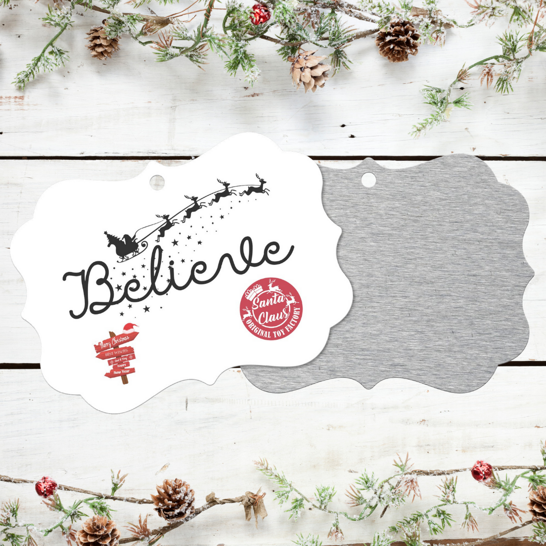 Believe Christmas Ornament, Christmas Tree Ornament, Santa Decoration, Christmas Decorations, Family Christmas Decor