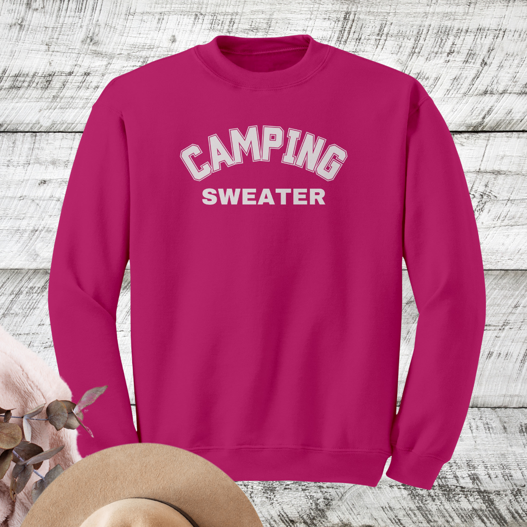 Camping Sweater, Cozy Fall Sweatshirt, Outdoor Camp Sweatshirt, Family Camping Sweaters, Hiking Unisex Crewneck, Camp Life Apparel