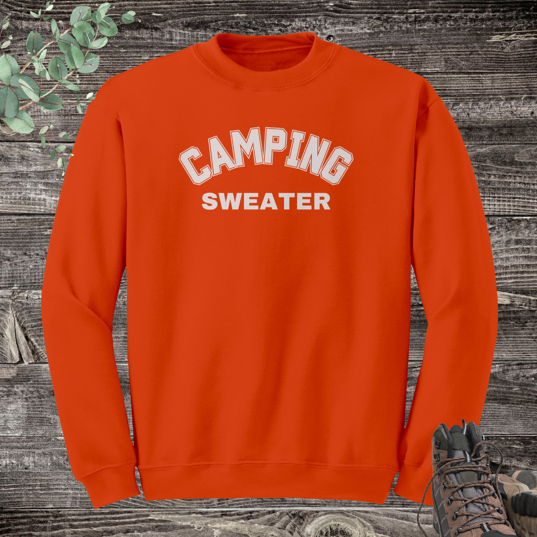 Camping Sweater, Cozy Fall Sweatshirt, Outdoor Camp Sweatshirt, Family Camping Sweaters, Hiking Unisex Crewneck, Camp Life Apparel