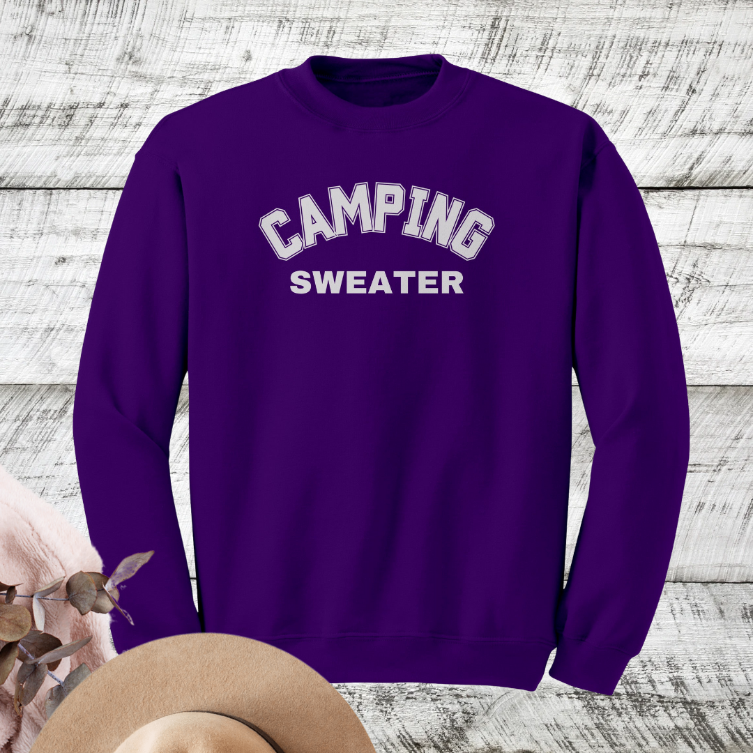 Camping Sweater, Cozy Fall Sweatshirt, Outdoor Camp Sweatshirt, Family Camping Sweaters, Hiking Unisex Crewneck, Camp Life Apparel