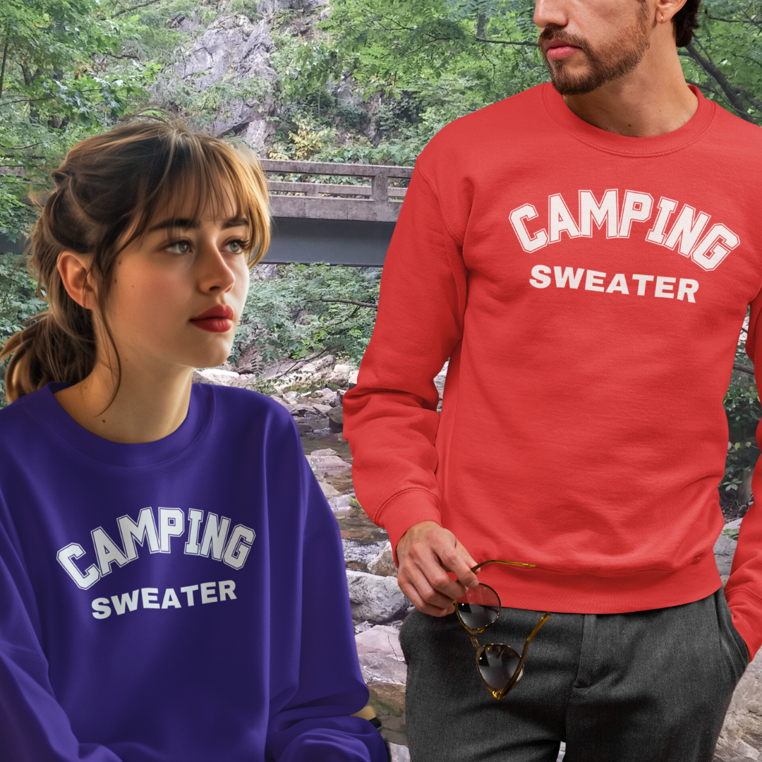 Camping Sweater, Cozy Fall Sweatshirt, Outdoor Camp Sweatshirt, Family Camping Sweaters, Hiking Unisex Crewneck, Camp Life Apparel