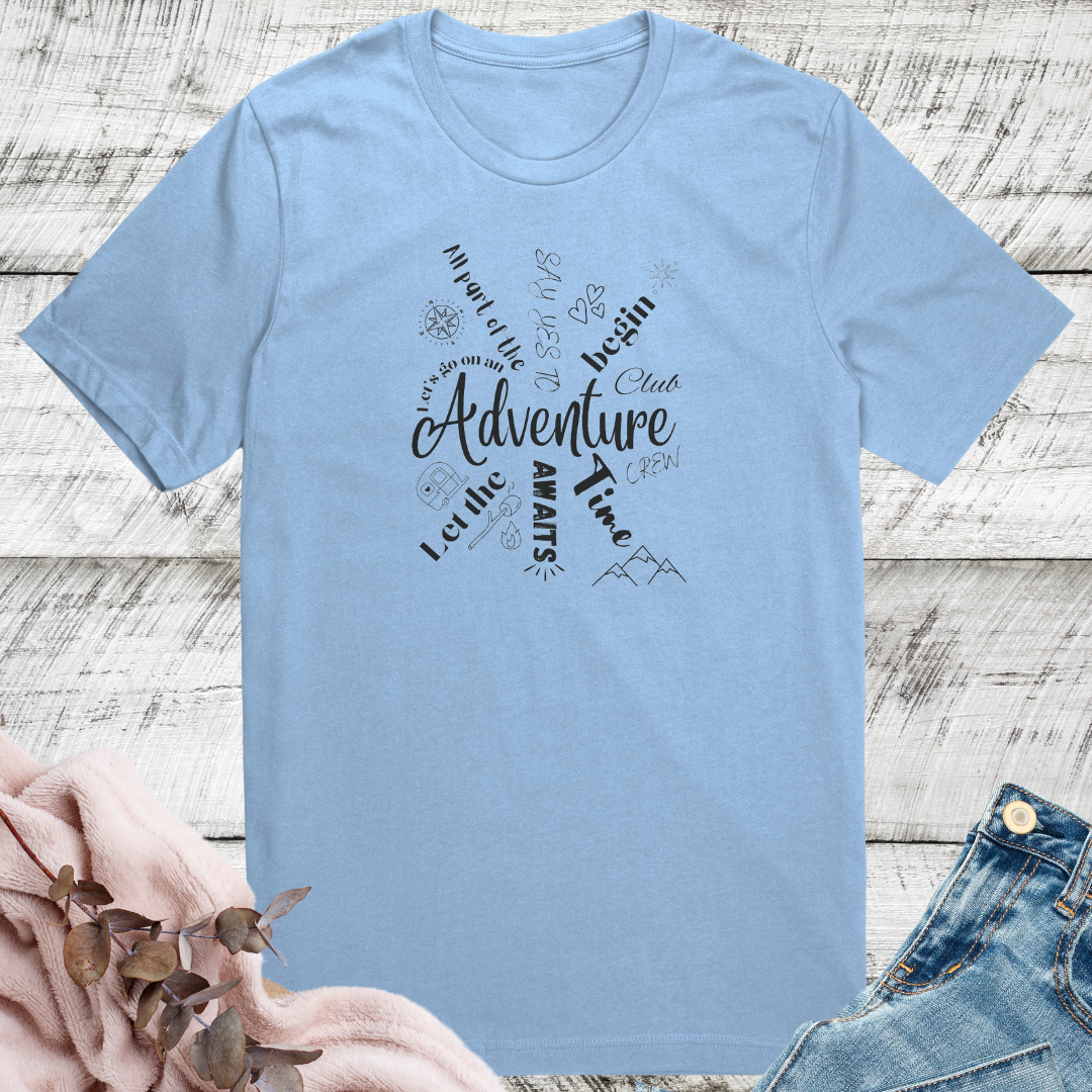 Adventure Lover Shirt, Travel Tshirt, Road Trip Tee, Cute Camping Shirt, RV Shirt, S'mores Camp Shirt, Adventure Awaits Tshirt