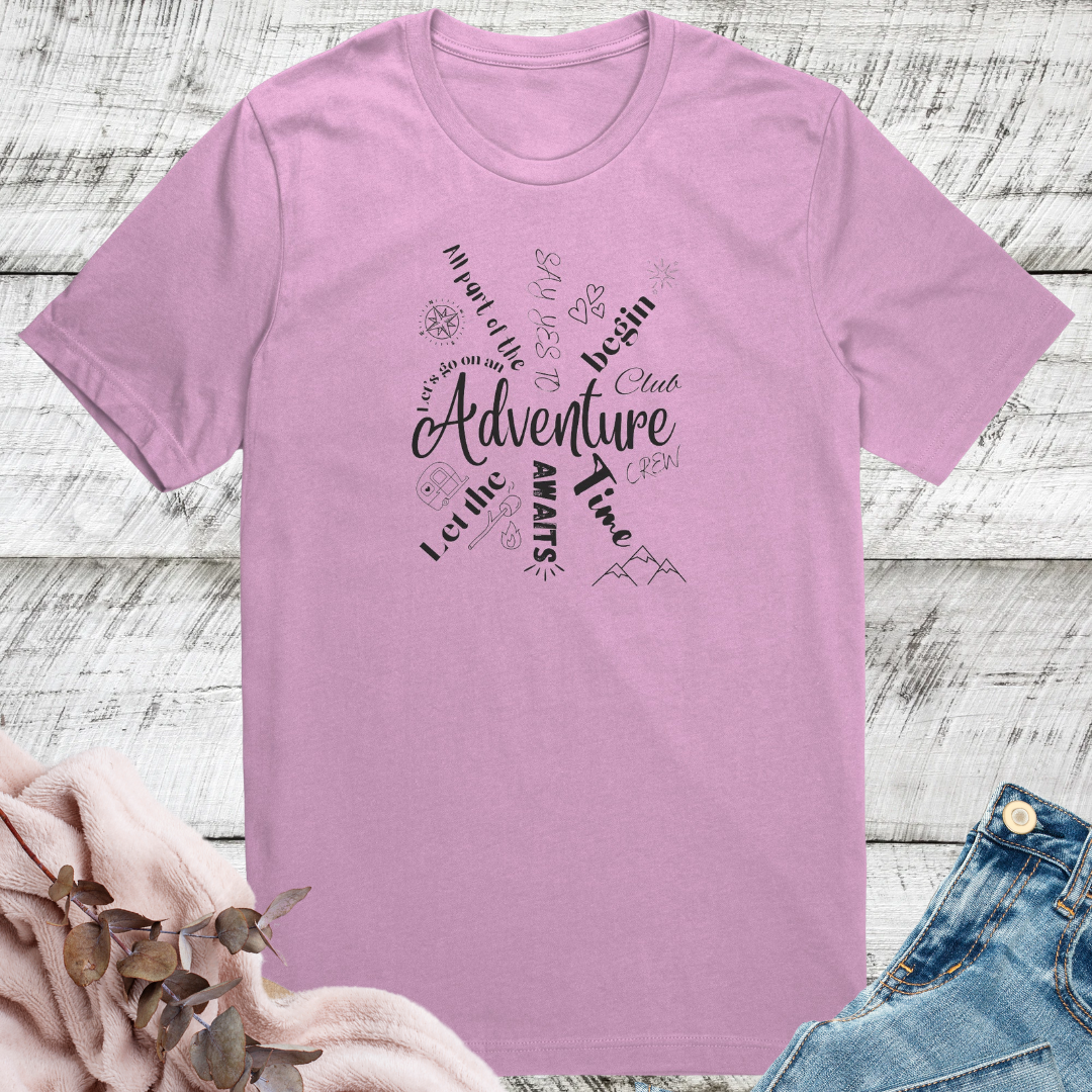 Adventure Lover Shirt, Travel Tshirt, Road Trip Tee, Cute Camping Shirt, RV Shirt, S'mores Camp Shirt, Adventure Awaits Tshirt
