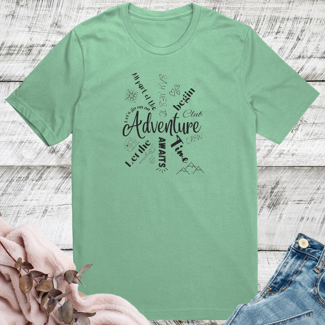 Adventure Lover Shirt, Travel Tshirt, Road Trip Tee, Cute Camping Shirt, RV Shirt, S'mores Camp Shirt, Adventure Awaits Tshirt