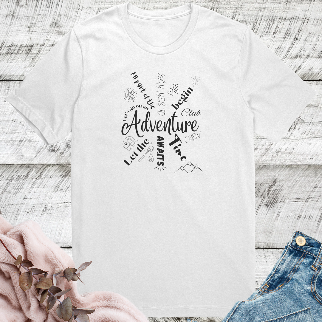 Adventure Lover Shirt, Travel Tshirt, Road Trip Tee, Cute Camping Shirt, RV Shirt, S'mores Camp Shirt, Adventure Awaits Tshirt