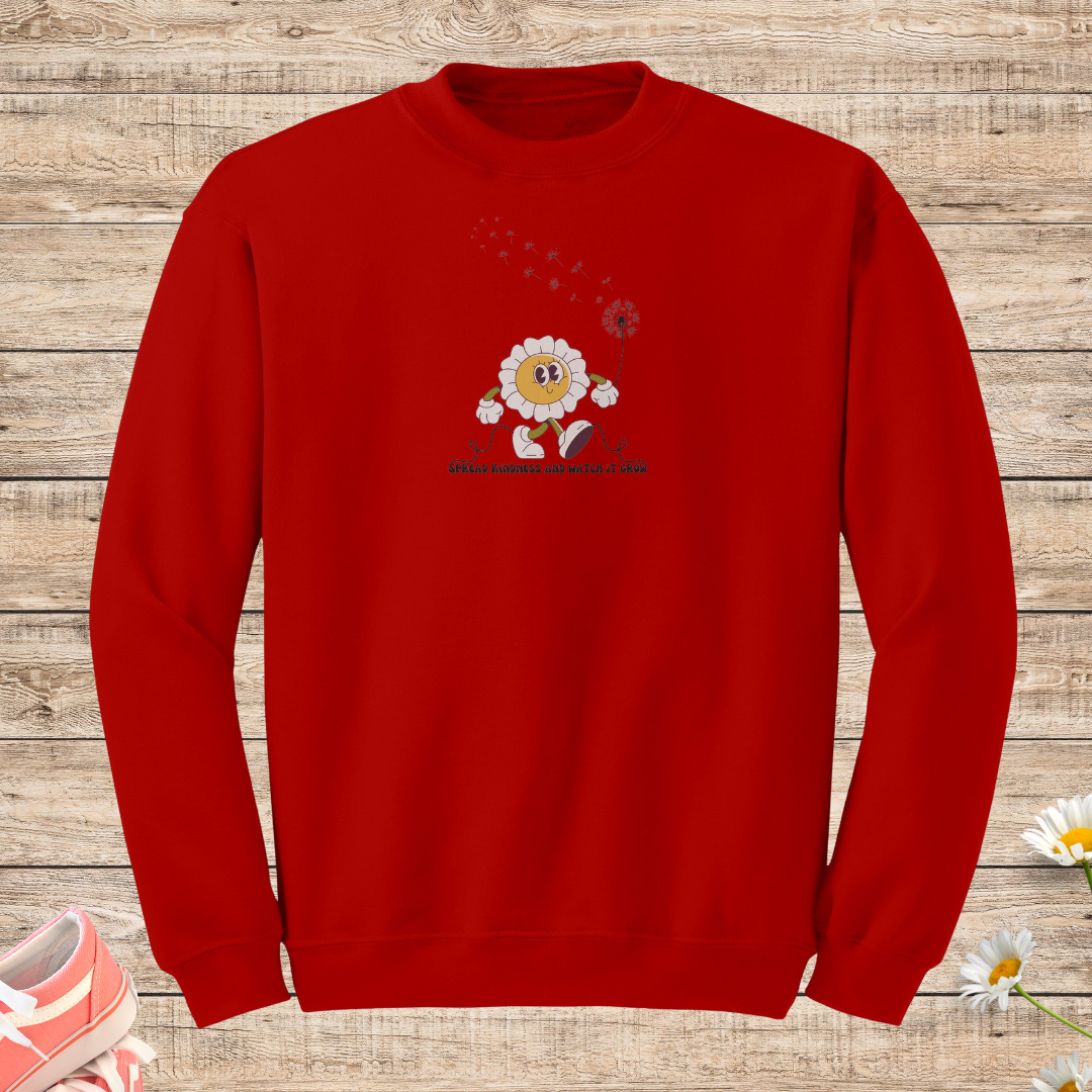 Retro Daisy Sweatshirt, Wildflower Dandelion Sweater, Motivational Apparel, Inspirational Message Sweatshirt, Positive Quote Sweater, Plant Lover Gift